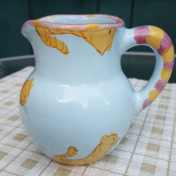 Dupont Pottery Portugal Pitcher Cat Jug - Picture 1 of 4